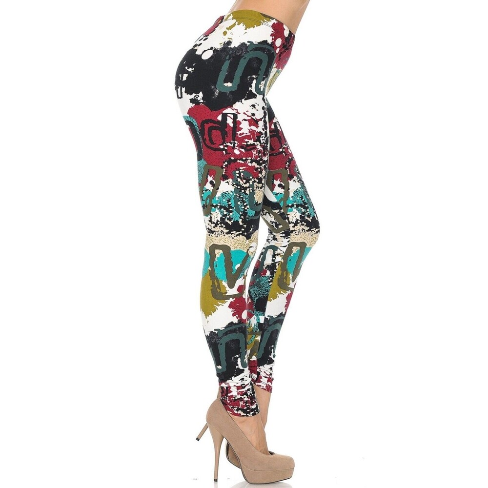 Reg One Size Womens Juniors Buttery Soft Aurora Borealis Leggings - Picture 9 of 9